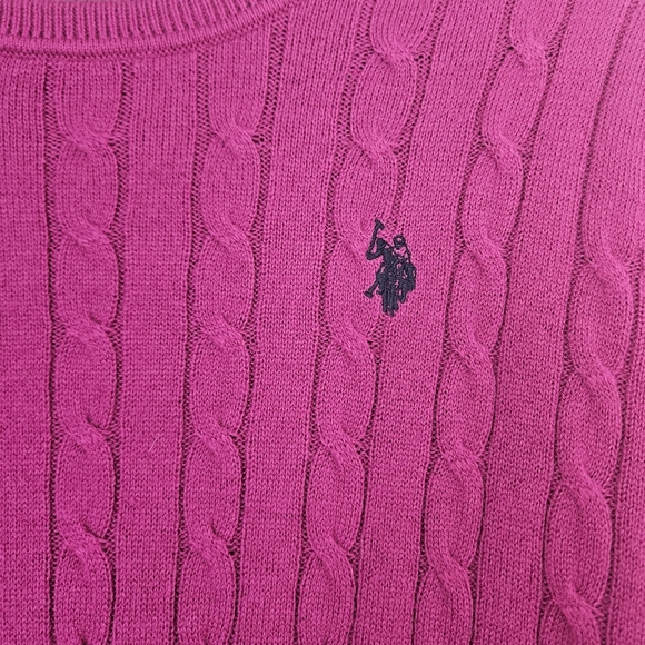 U.S. Polo Assn. Magenta Cable Knit Sweater - Picture 2 of 5
